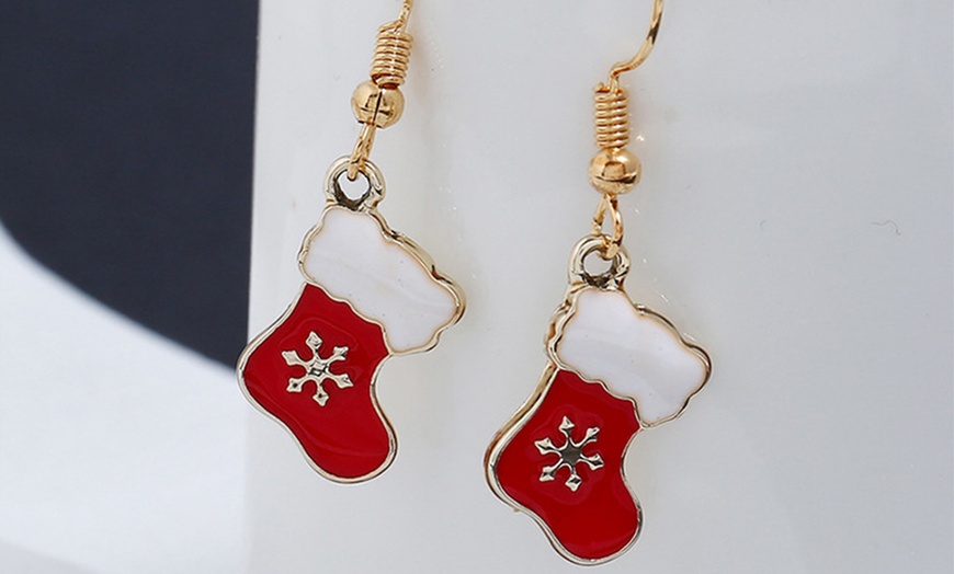 Image 7: Christmas-Themed Earrings