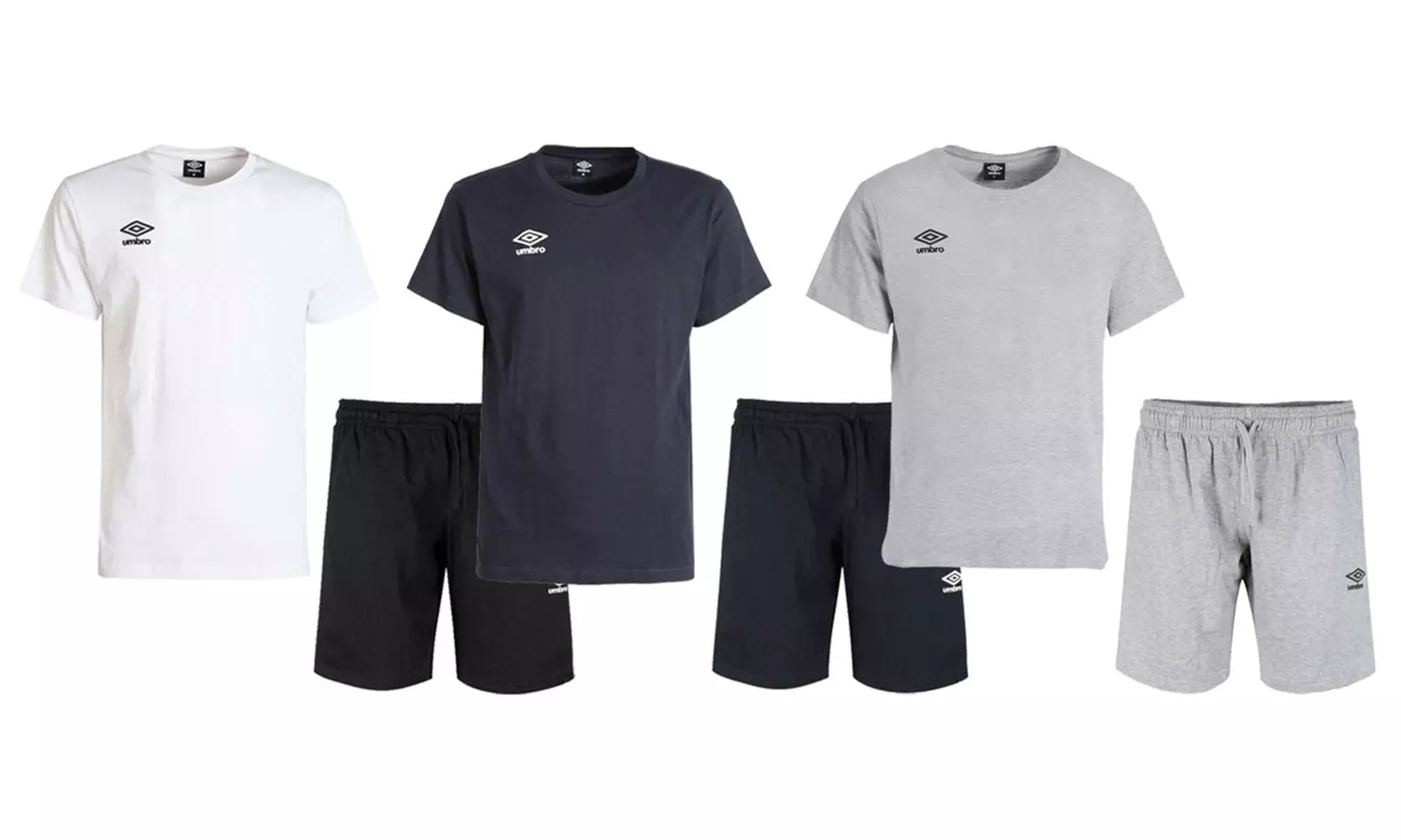 Completo da uomo con maglietta e pantaloncini Umbro