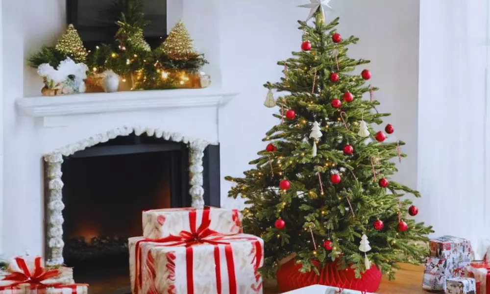 Roter Weihnachtsbaumrock in Größe nach Wahl - Second Medium