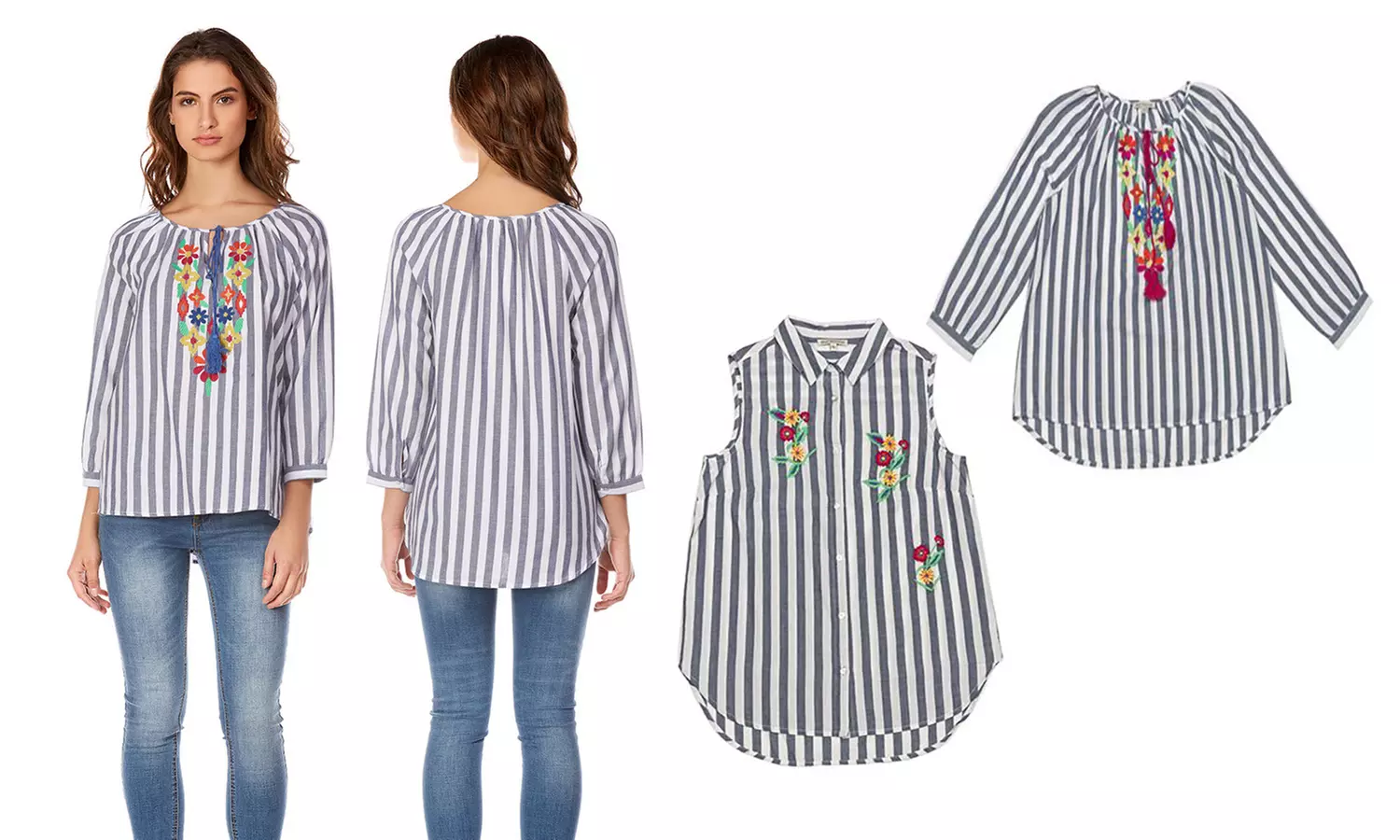 Camicetta a righe da donna disponibile in 3 misure e 2 modelli - Primary Image