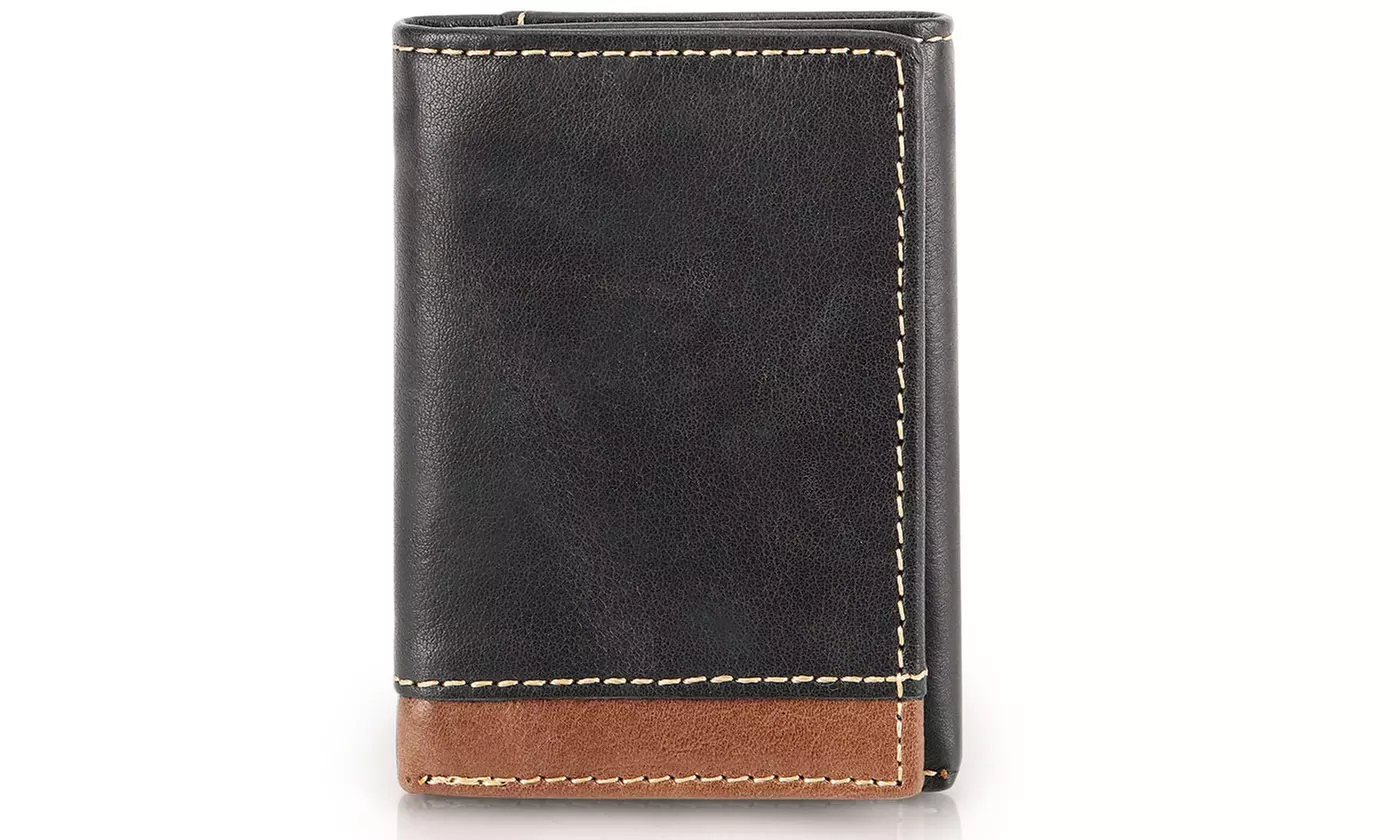 RFID Blocking Cowhide Leather Men's Wallet