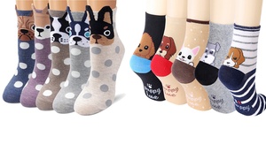 5-Pack of Dog's Face Socks