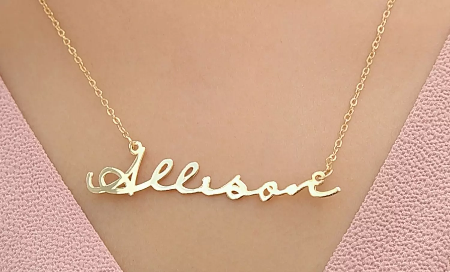 Personalized Signature Name Necklace from MonogramHub (Up to 90% Off). Four Options Available. - Primary Image