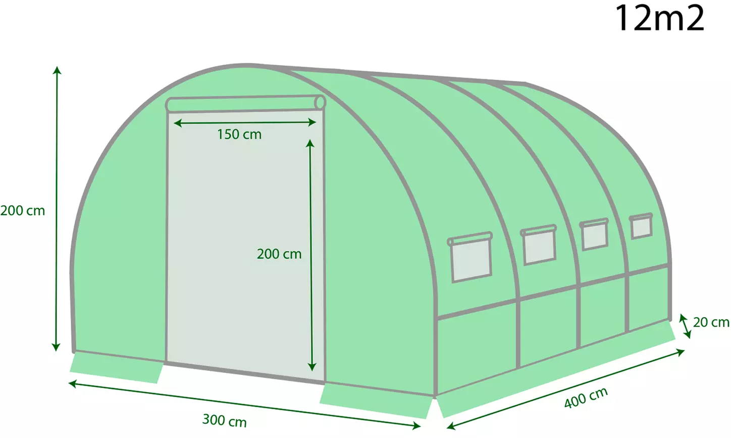 Tuinkas in formaat naar keuze