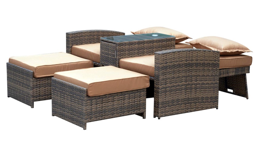 Image 6: Outsunny Garden Lounger Set