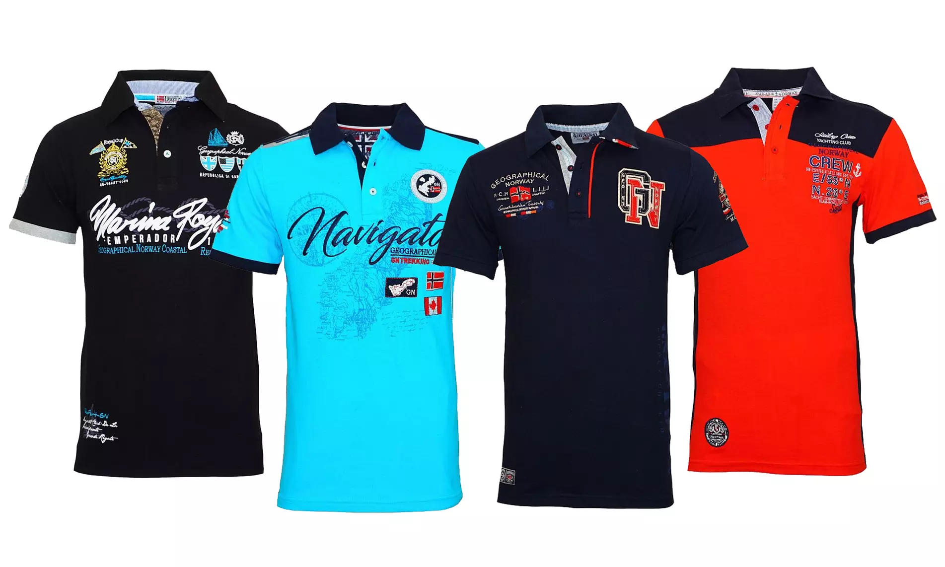 Geographical Norway Short Sleeve Polo Shirt in Choice of Design and Colour - Primary Image