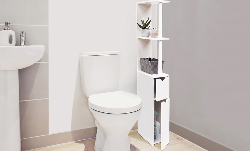 Image 3: 118cm Wooden Bathroom Furniture