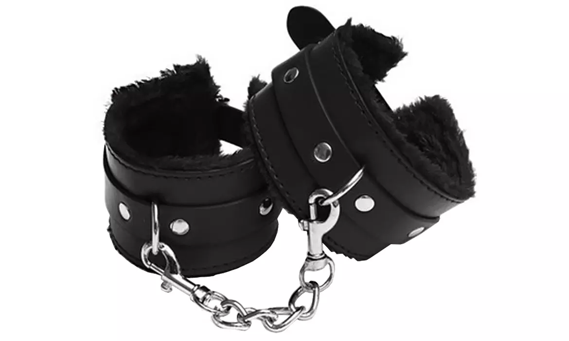 1 ou 2 paires de menottes chaînées en fourrure - Second Medium