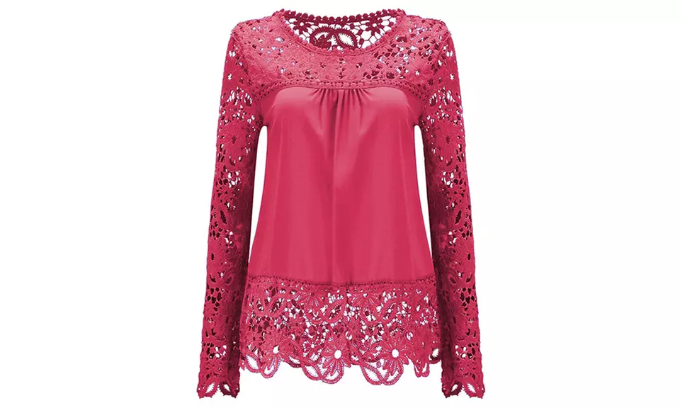 Top femme en dentelle fleurie - Second Medium