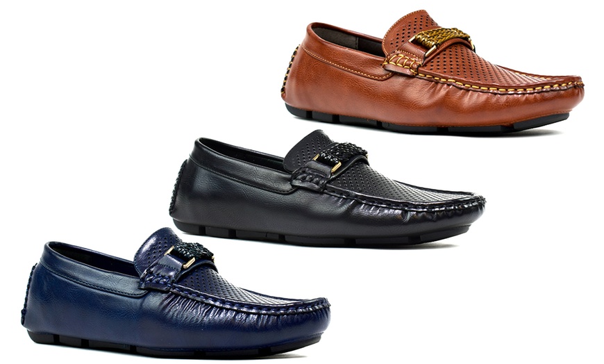 Image 1: Men's Perforated Loafers