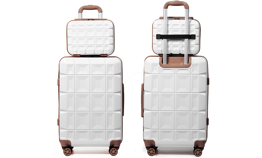 Image 27: One or Four Lightweight Hard Shell ABS Suitcases with TSA Locks