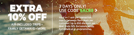 Extra 10% Off Getaways