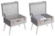 Hocker mit Stauraum in Silber, Elfenbein oder Rosa - Second Medium