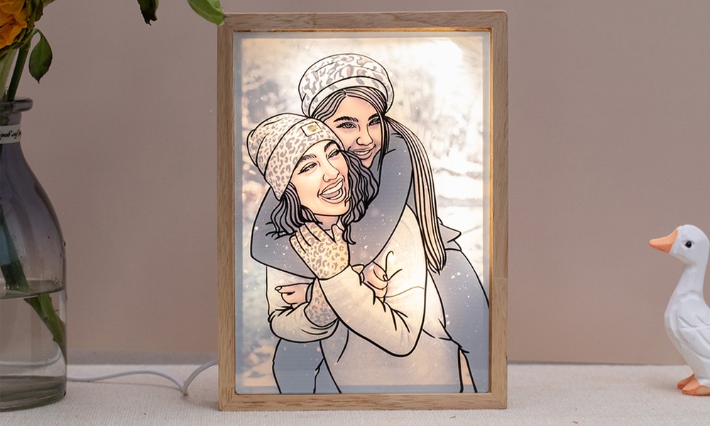 Foto-Lichtgemälde mit LED-Rahmen