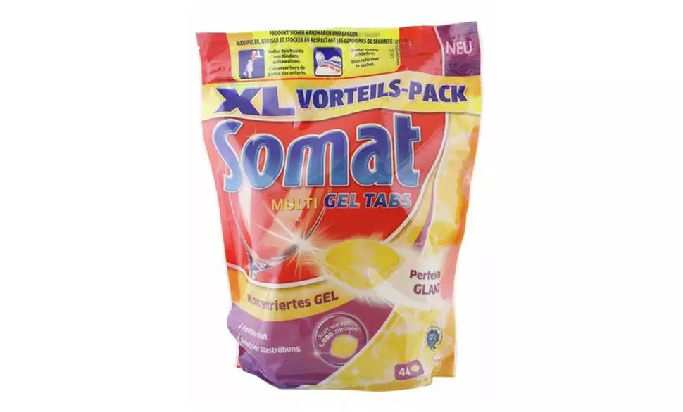 Somat Gel Tabs Zitrone 44 St für Geschirrspüler im Vorteilspack , 88/176/352 St Insgesamt - Primary Image
