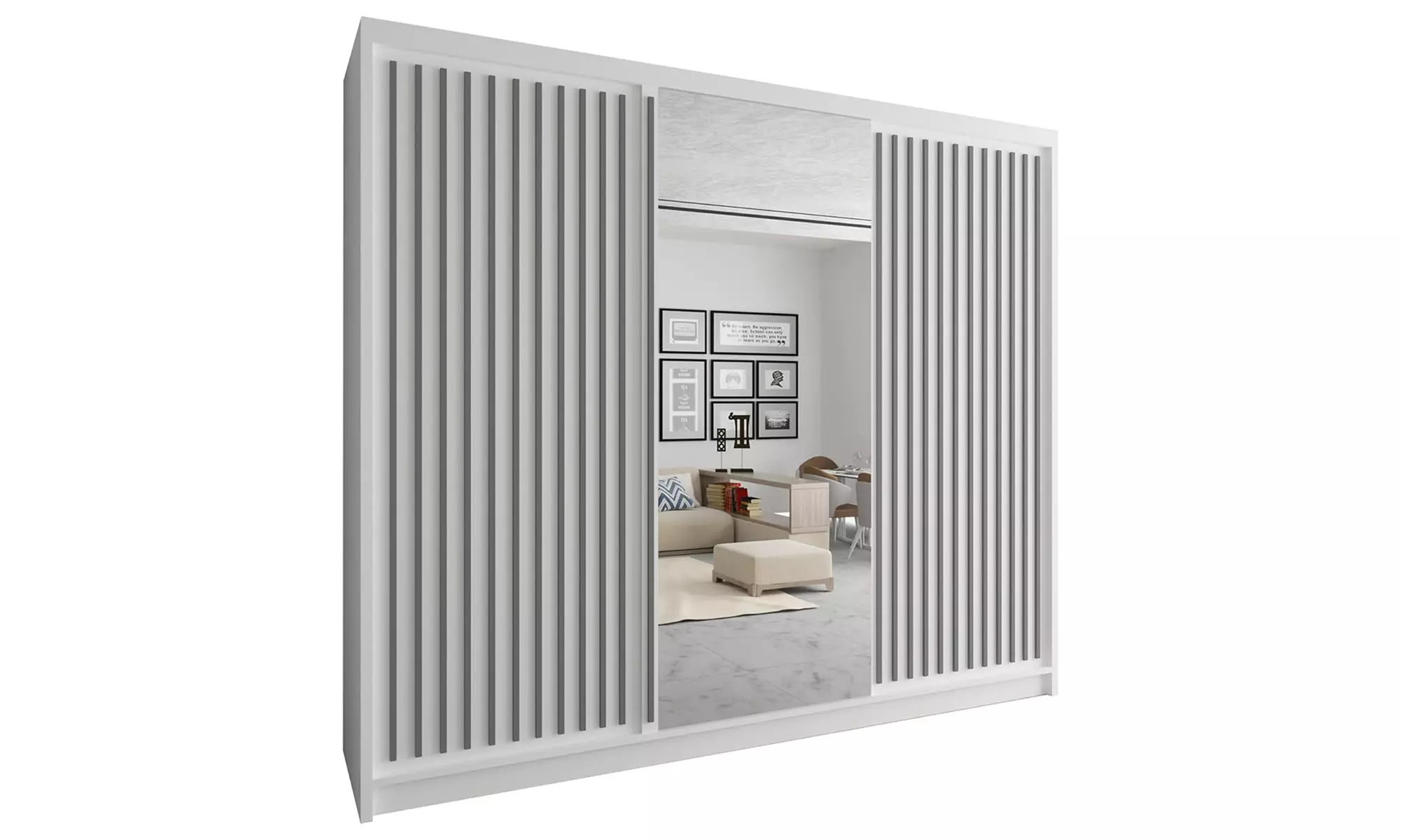 Roni Sliding Mirror Door Wardrobe