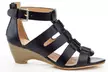 Charming Lady Women's Casual Ankle-Strap Dress Wedge Sandals with Back Zipper - Second Medium