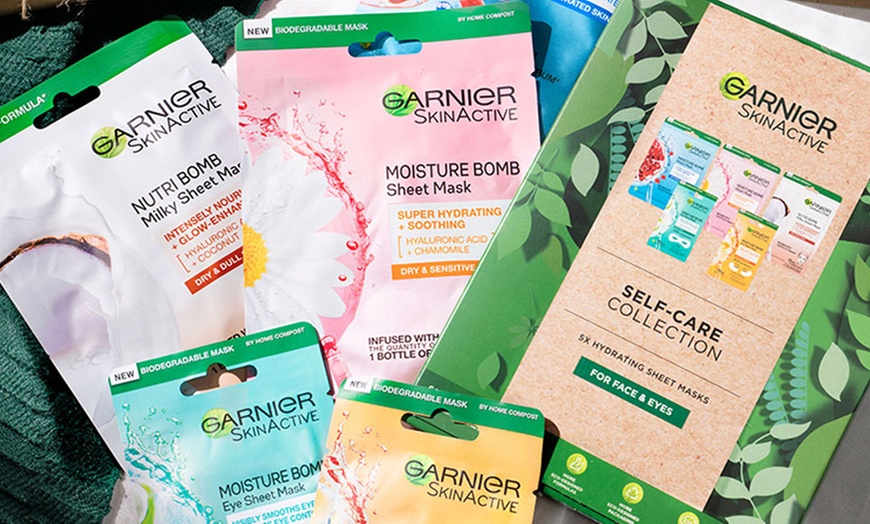 Image 4: Garnier Two-Piece Face Masks Self-Care Gift Set