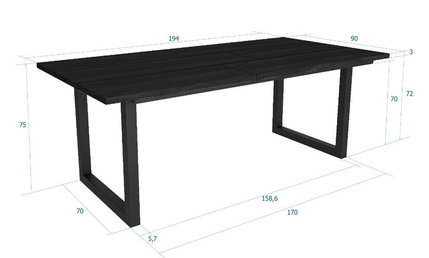 Image 72: Table à manger Skraut Home de 167 x 90 cm