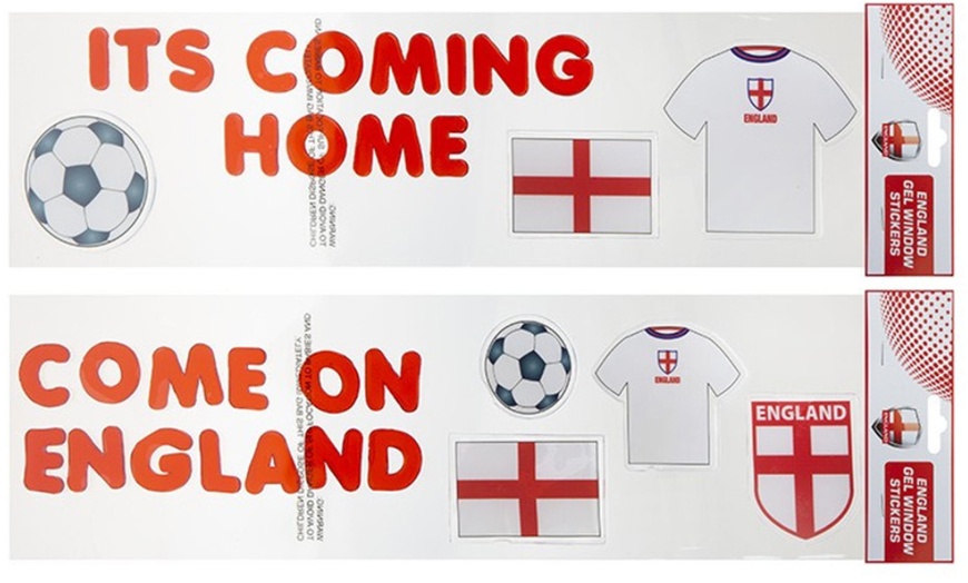 Image 2: England Euro 2024 Team Gel Window Stickers