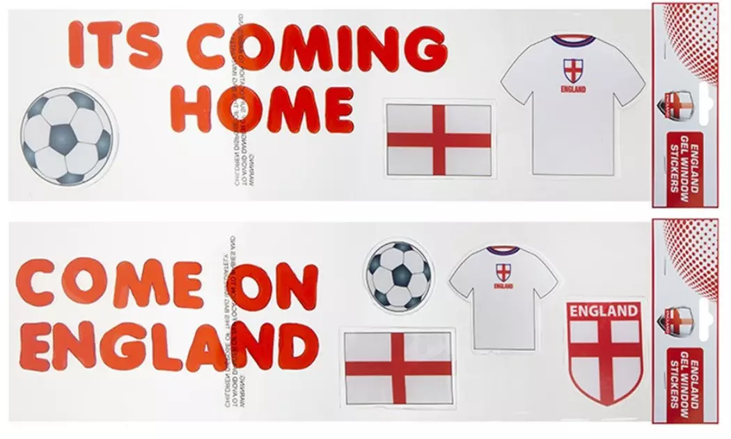 England Euro 2024 Team Gel Window Stickers