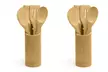 Diamond Home Bamboo Cooking Utensils with Spoons and Holders Sets - Second Medium