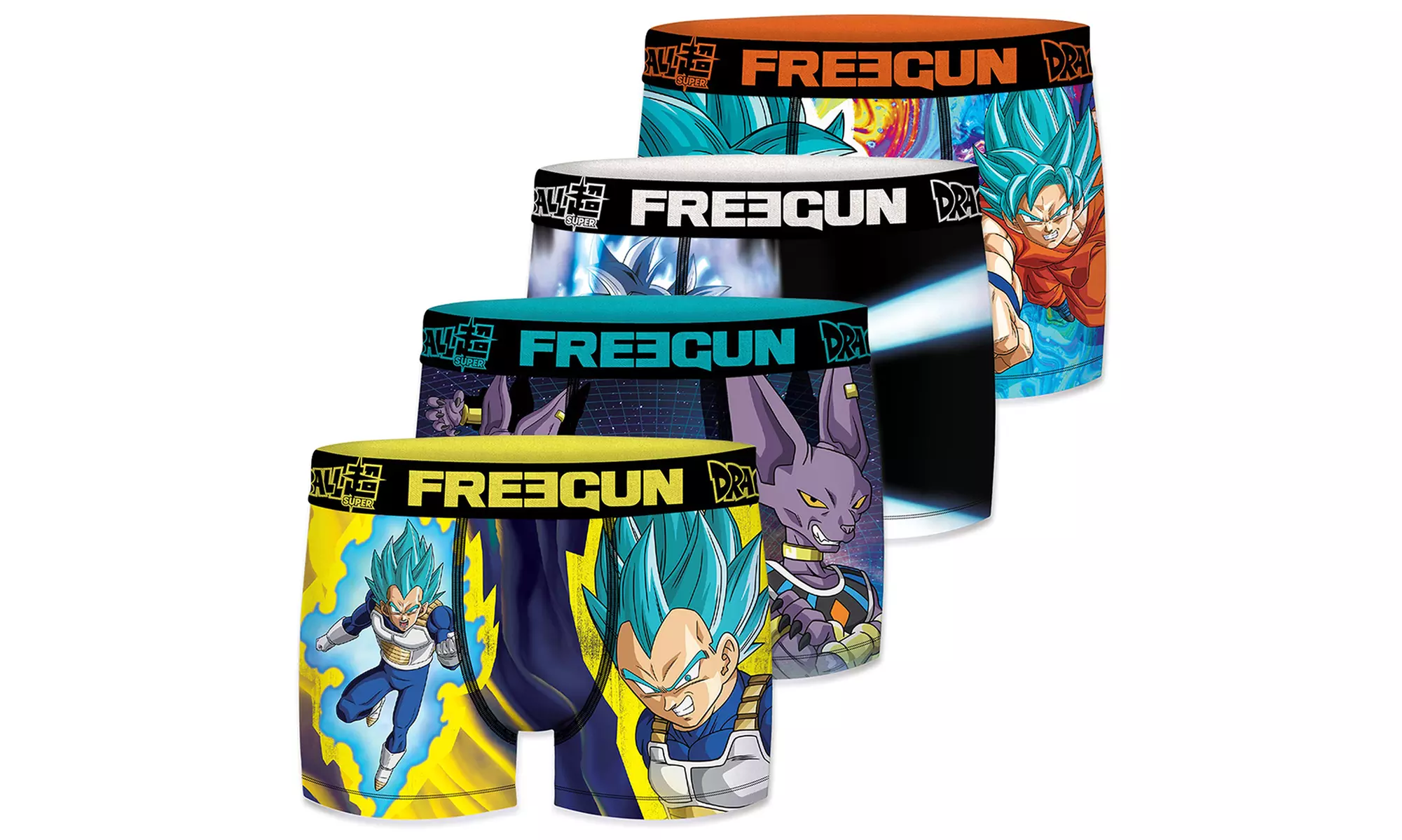 Lot de 3, 4 ou 5 boxers Freegun Dragon Ball Z - Second Medium