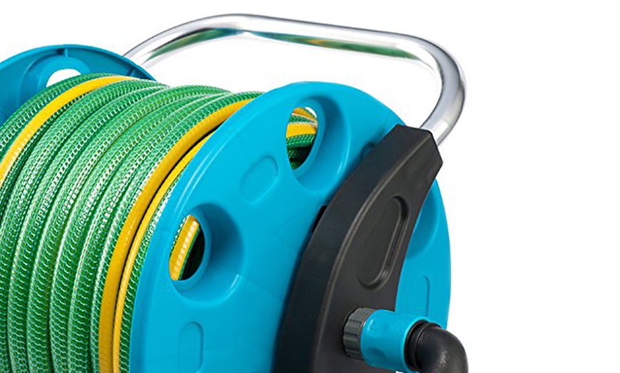 Image 4: Garden Hose Pipe Reel Set