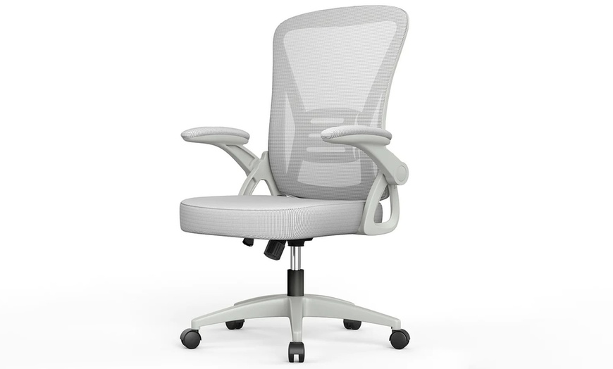 Image 6: Swivel Office Chair with Breathable Backrest