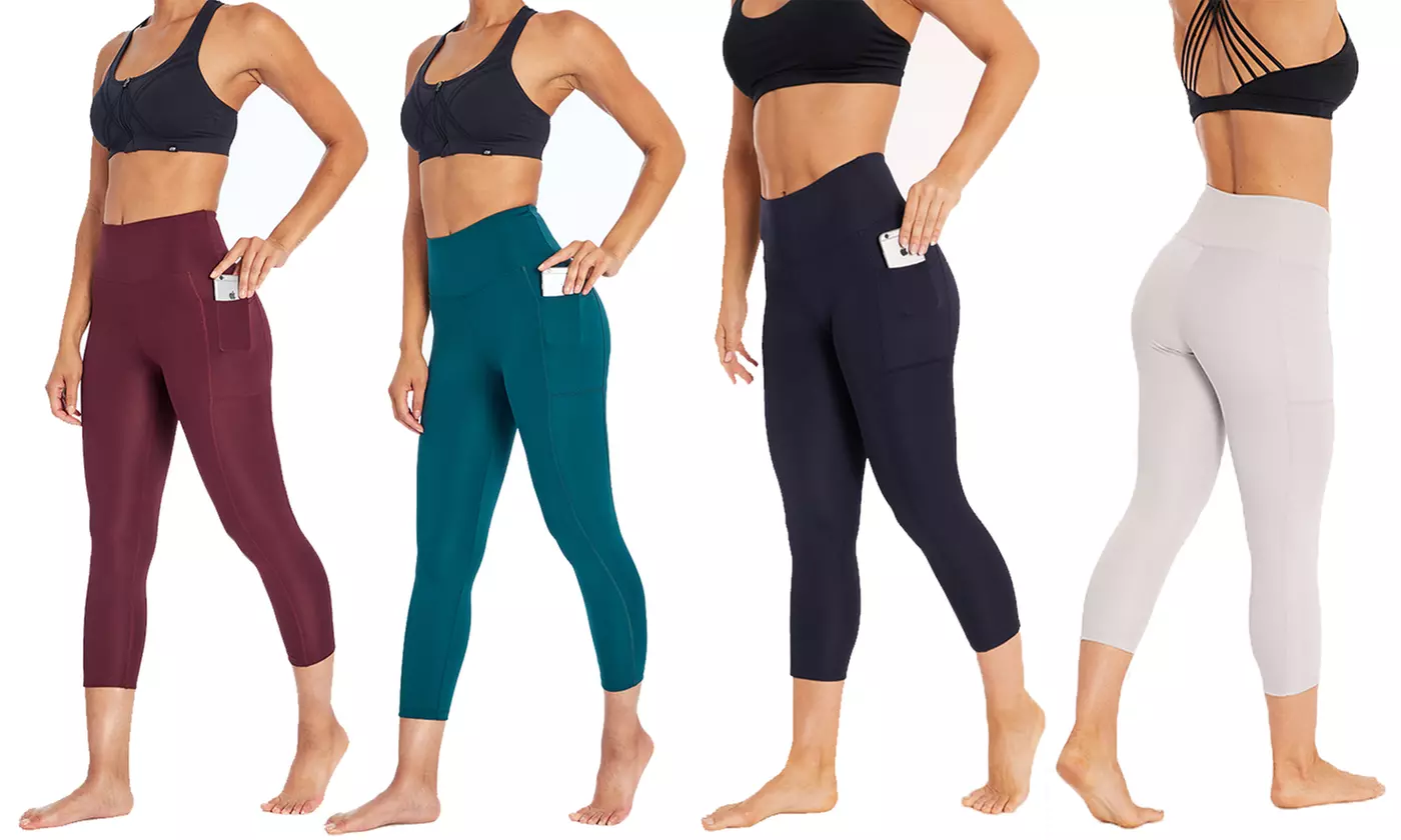 Bally Fitness High Waist Capri Leggings with Pockets. Plus Sizes Available  - Primary Image