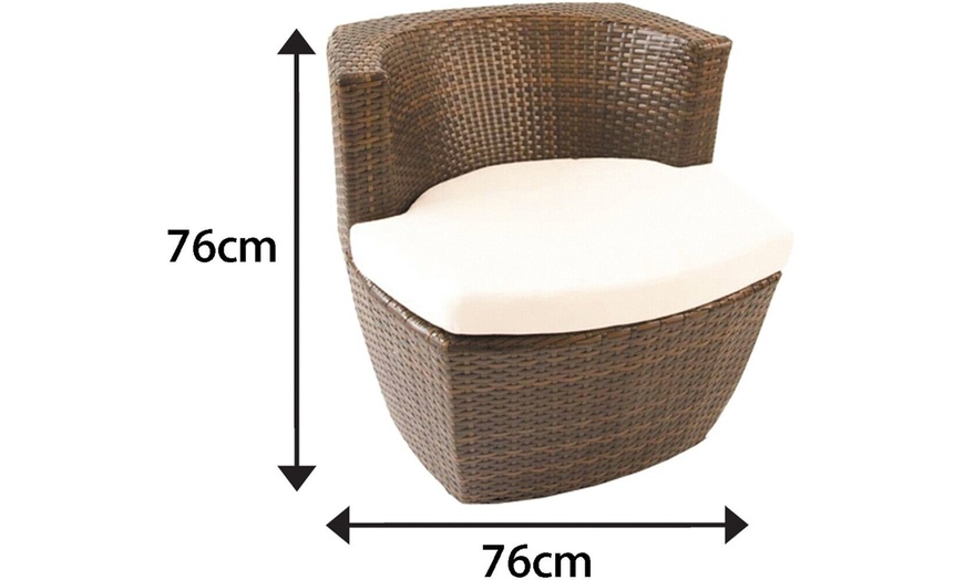 Image 6: Cozy Bay Furniture Rattan Effect Tea Set for Two