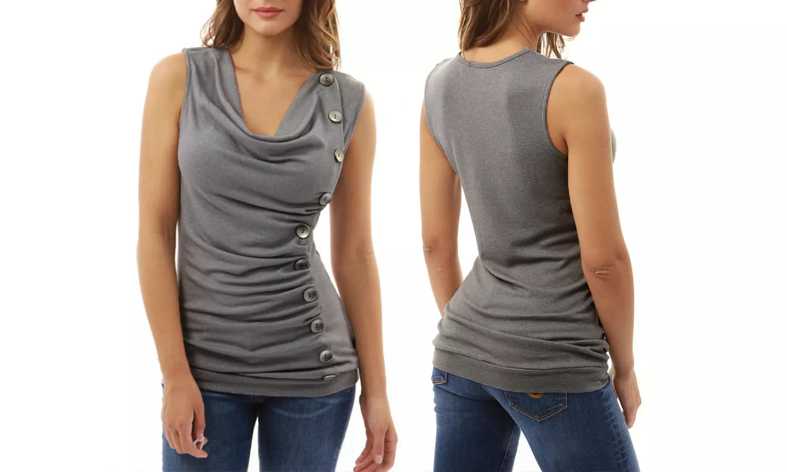 Top col bénitier avec boutons - Second Medium