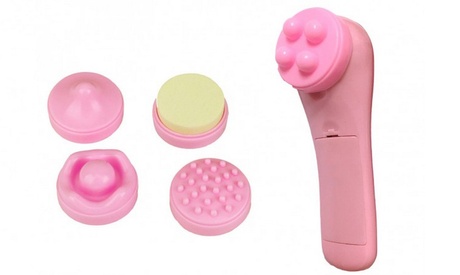 Massaggiatore per il viso Happycasa con 5 testine intercambiabili e 2 velocità selezionabili