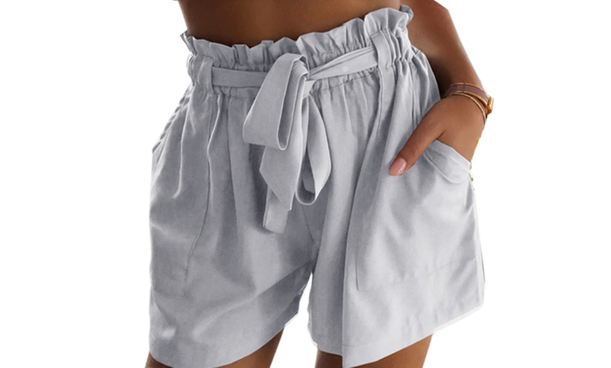 Image 9: High Waist Tie Shorts