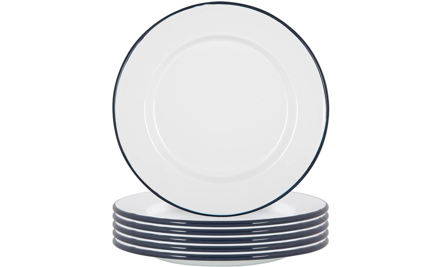 Image 6: Argon Tableware Enamel Dinner Plates