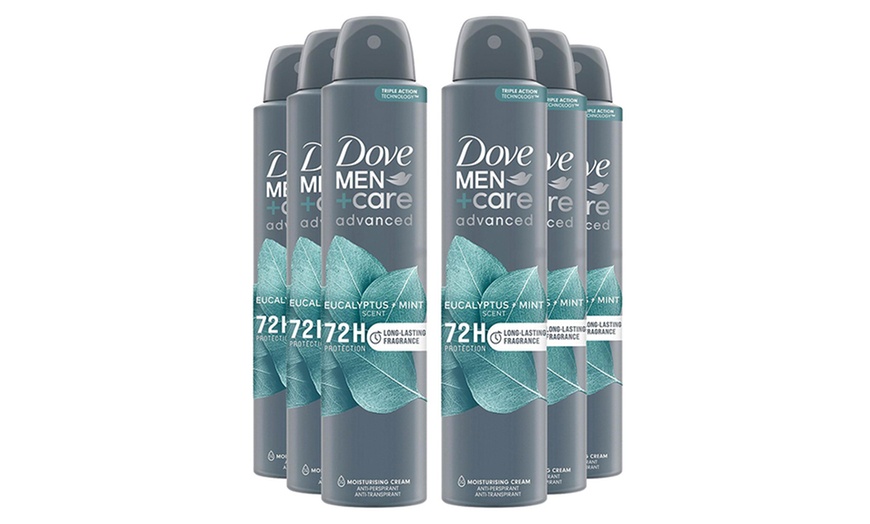 Image 1: 6-Pack Dove Men+Care Advanced Anti-Perspirant Deodorant Spray 200ml