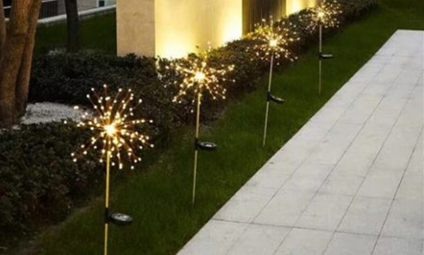 Image 8: One or Two Packs of Solar Fireworks LED Lights