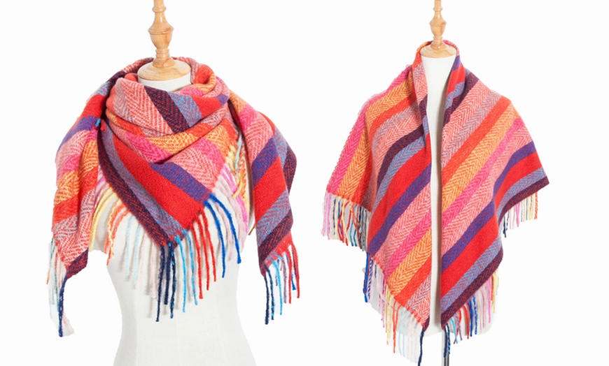 Image 5: Knitted Shawl Scarf Wrap