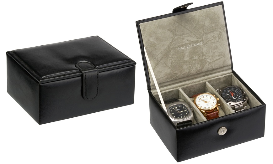 Image 7: Faux Leather Men's Watch Boxes