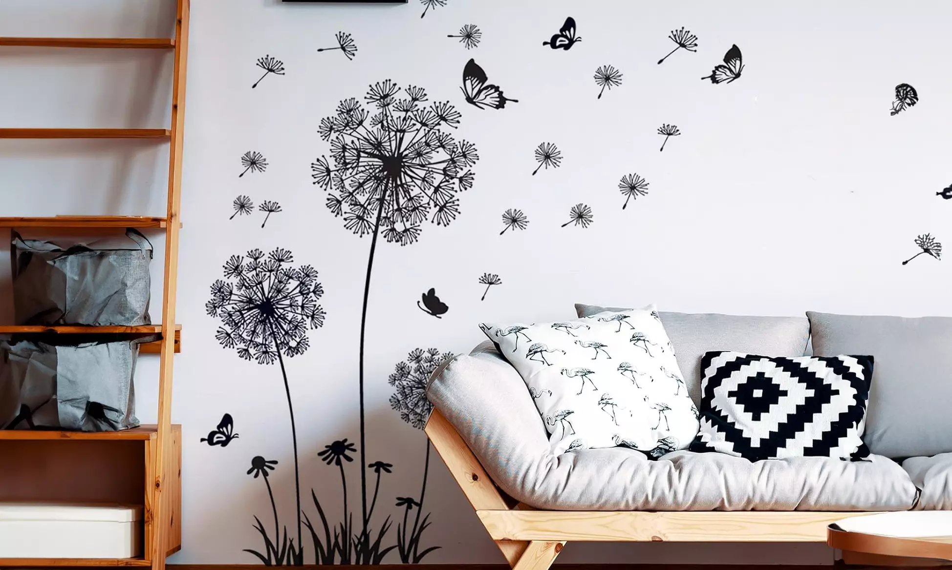 Wandaufkleber mit Pusteblumen-Motiv