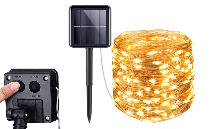 Image 3: Guirlande lumineuse solaire flexible 100 LEDs