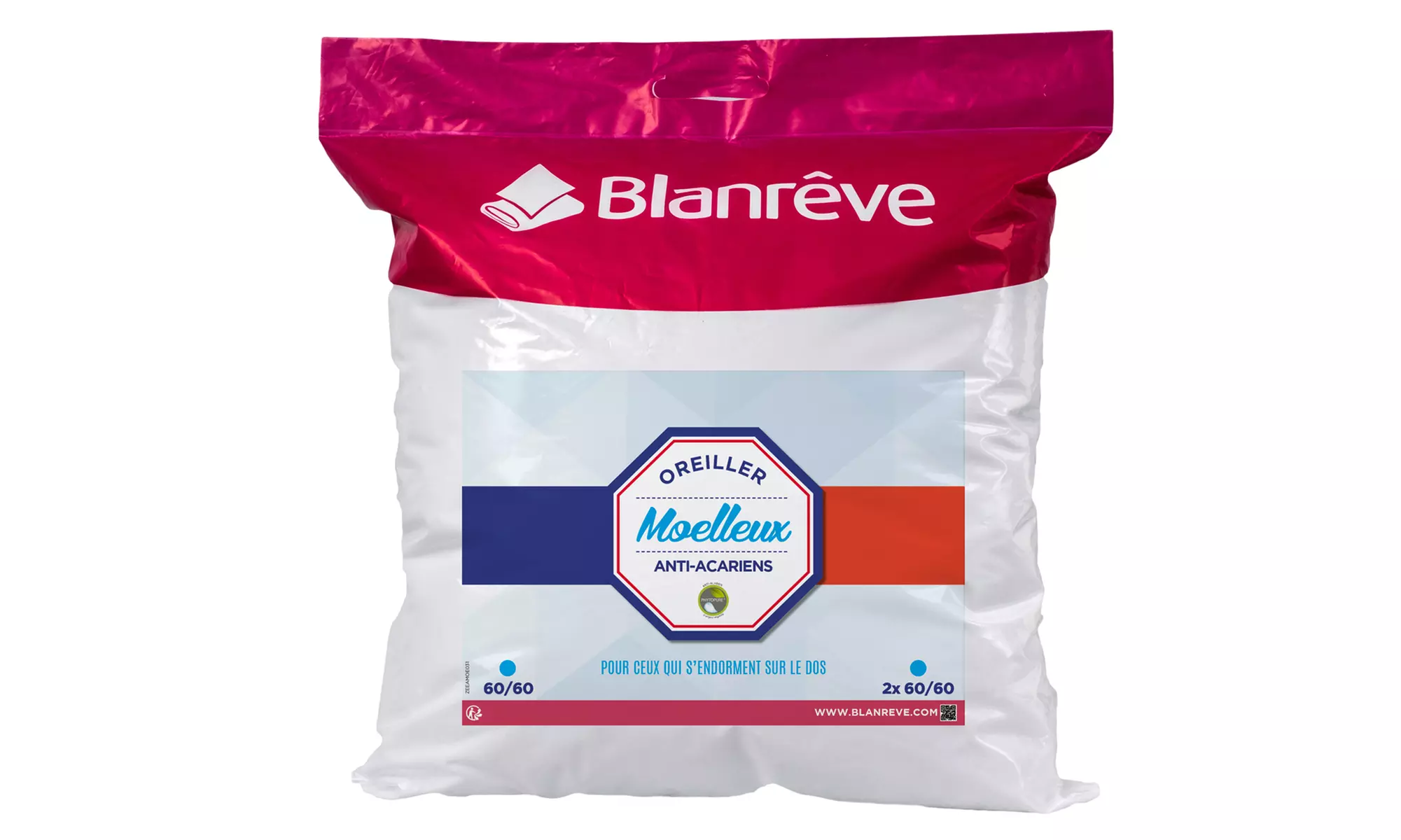 Couette "Douceur" 350 g/m² avec ou sans oreillers de la marque Blanrêve - Second Medium