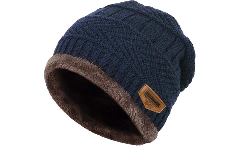 Image 3: Gorro de punto para niños y niñas, con opción a cuello redondo a juego