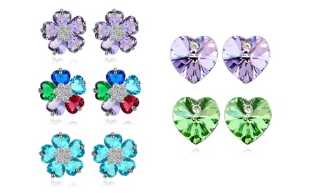 1 ou 2 paires de boucles d'oreilles fleur ou cœur
