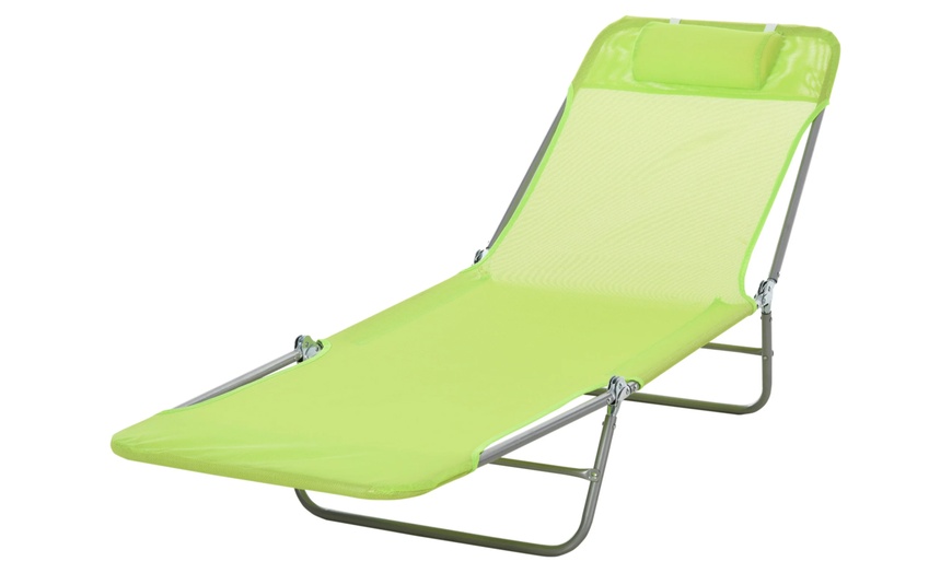 Image 2: Outsunny Sun Lounger
