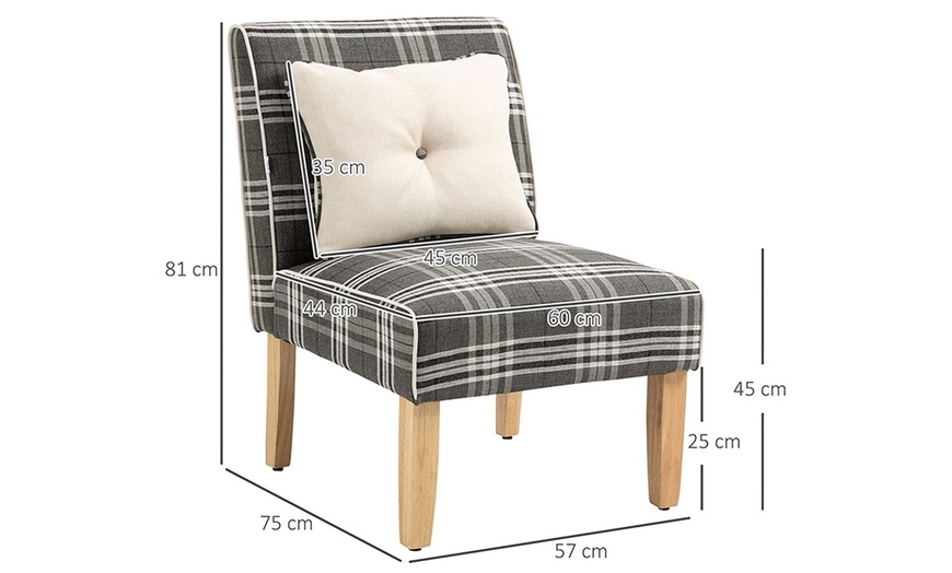 Image 5: HomCom Upholstered Accent Chair