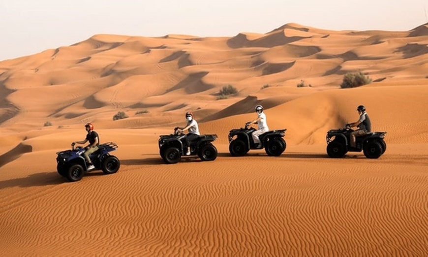 Image 1: Desert Safari with Quad Biking or Overnight Camping 