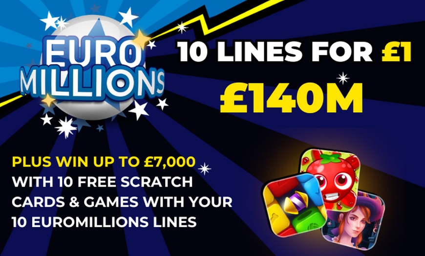 Image 3: 10 EuroMillions Lines For £2 + 10 Complimentary Scratch Cards