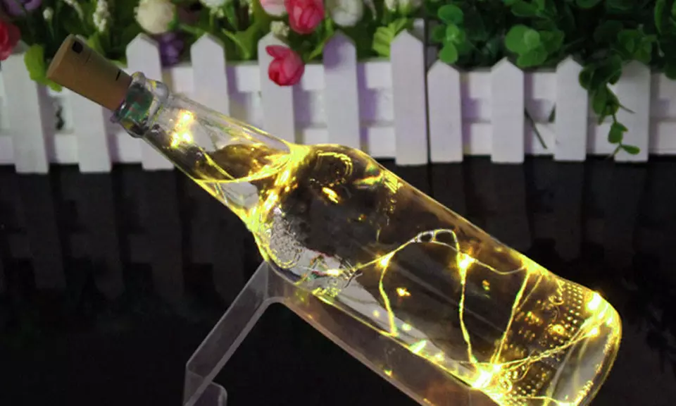 1x, 2x oder 4x LED Flaschen-Lichterkette inkl. Batterien - Primary Image