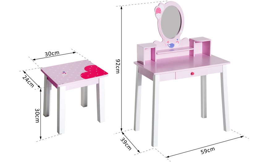 Image 8: Kids Pretend Play Vanity Table